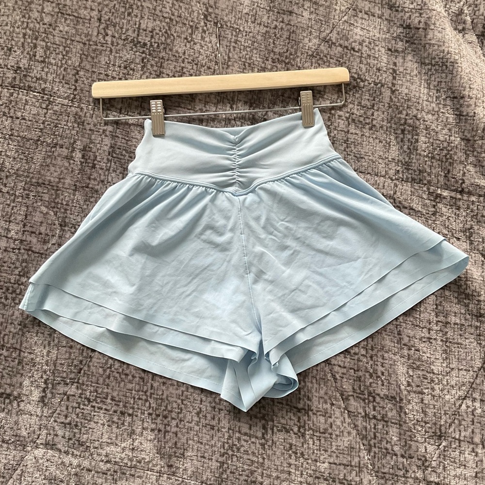 Aerie OFFLINE Real Me Crossover Flowy Short in Blue Breeze